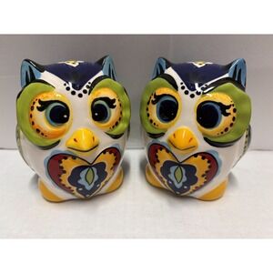 Tabletops Unlimited Espana Lifestyle BOCCA OWL Salt & Pepper‎ Shakers Colorful 2